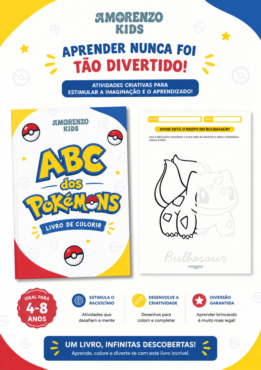 ABS dos Pokemons | Livro de Pintar